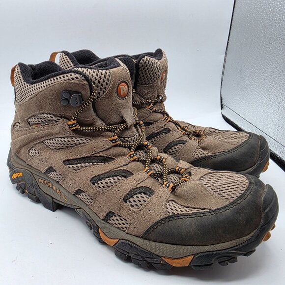 Merrell Moab Ventilator Mid Mens Size 11.5 Walnut Brown Hiking Boots Camping - Picture 1 of 13